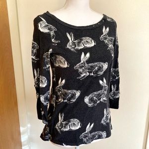Adorable Anthropologie rabbit shirt